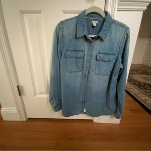 Woman’s llbean denim blouse